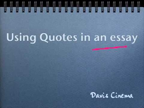 In An Essay Using Quotes. QuotesGram