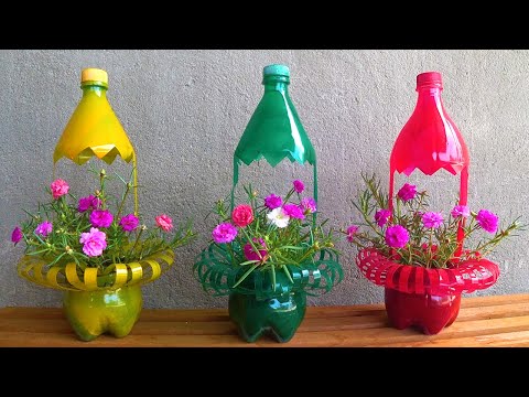 Sáng Tạo Chai Nhựa Làm Chậu Trồng Hoa Mười Giờ Tuyệt Đẹp | Creation VDA