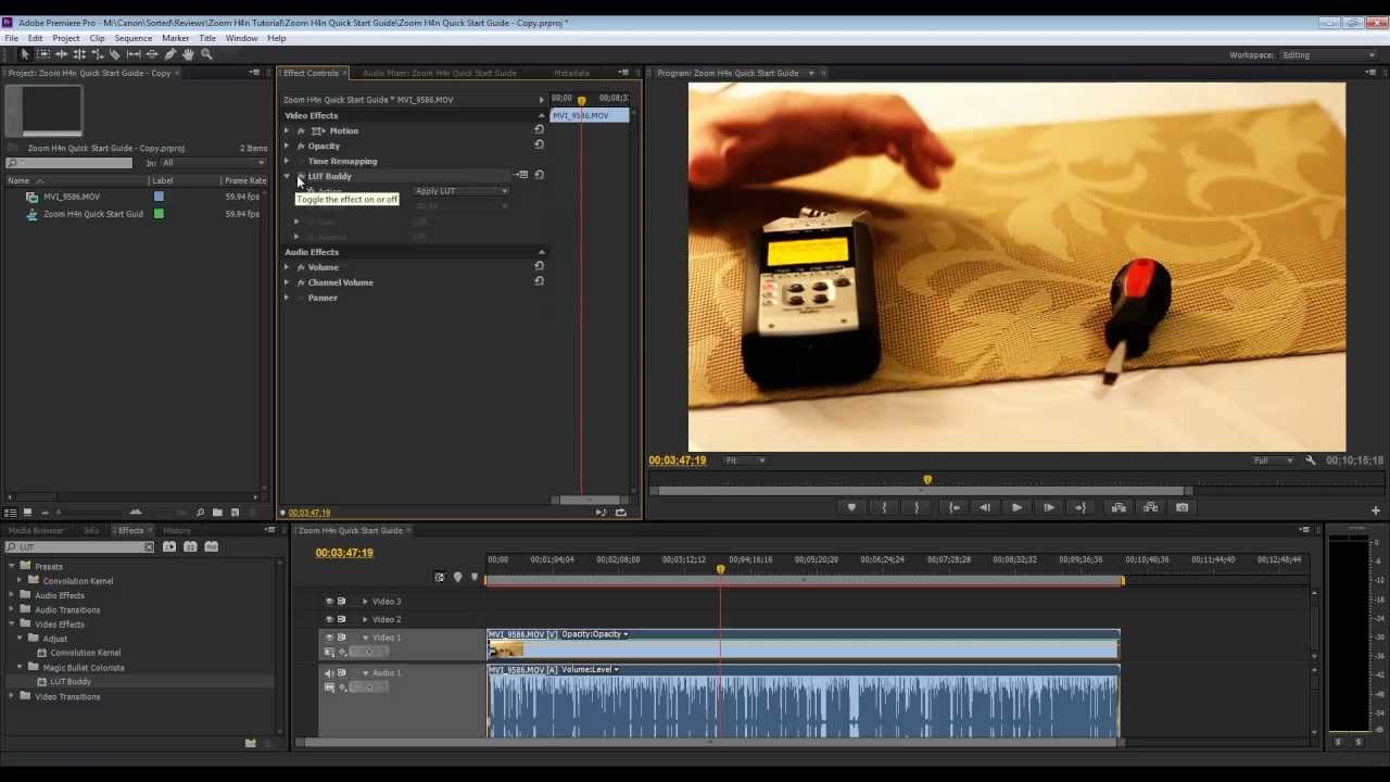 Install LUT buddy for Adobe Premiere Pro and After Effects CS6 and CC