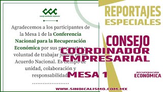 MESA 1: ATENCIÓN INMEDIATA A LA CRISIS: MACRO ECONOMÍA Y POLÍTICAS PÚBLICAS.