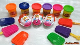Learn Colors with Play Doh and Cookie Molds Fun & Creative for Kids Play Doh Ice cream Kinder Eggs