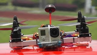 Home Built Quadcopter Practicing FPV Racing