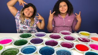 3 COLORS OF GLUE SLIME BOWLS CHALLENGE!