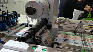 Competitive single head digital plotter label finisher. Any cut, any shift, no mold charge anymore.