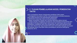 Model Pendekatan Taktis