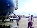 flight attendant jumps
