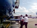 flight attendant jumps