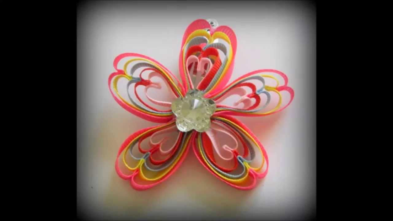 Украшения из тонких атласных лент Украшения из тонких атласных лент