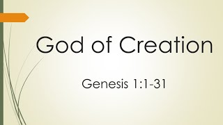 Creation (Genesis 1:1-31)