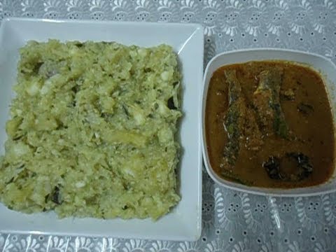 Mashed Tapioca and Fish Gravy - Kappa Puzhukku Meen Curry -...