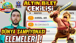 Canli Dünya Şampi̇yonasi Elemesi̇ - Er Meydani Vs Dr M.squad - Altin Bi̇let Çeki̇li̇şi̇ - Clash Of Clans