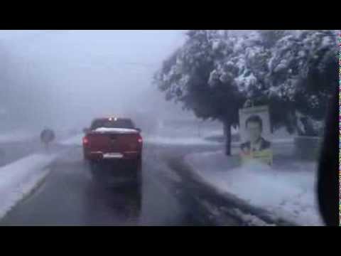 Snow in Jordan | Dashcam Capture | 10-1-2013