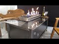 IMPACT Fire Table - Burn Propane or Natural Gas, Rectangular Modern Industrial Design