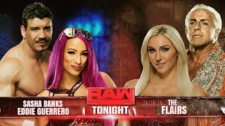 Ric & Charlotte Flair vs Sasha Banks & Eddie Guerrero | Mixed Tag Dream Match Highlights (WWE 2K18)