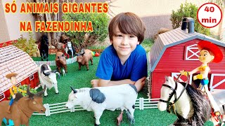 Fazendinha Do Felipe Canopf - Conhecendo Os Animais Gigantes - Cavalos, Vacas, Bois Toy Cow Farm