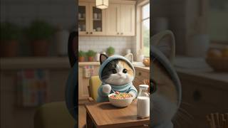 Breakfast Time With Little Kitty