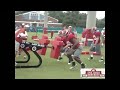 Injured CJ Mosley at Alabama football practice