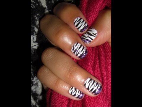 $5: Zebra Print Nails!