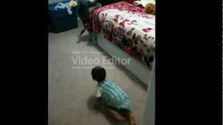 Twins Playing Hide And Seek