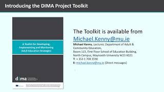 Developing Policies And Strategies In Adult Education Dima Course Introduction