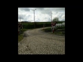 Near miss by train at Tour de Flanders U23 2015