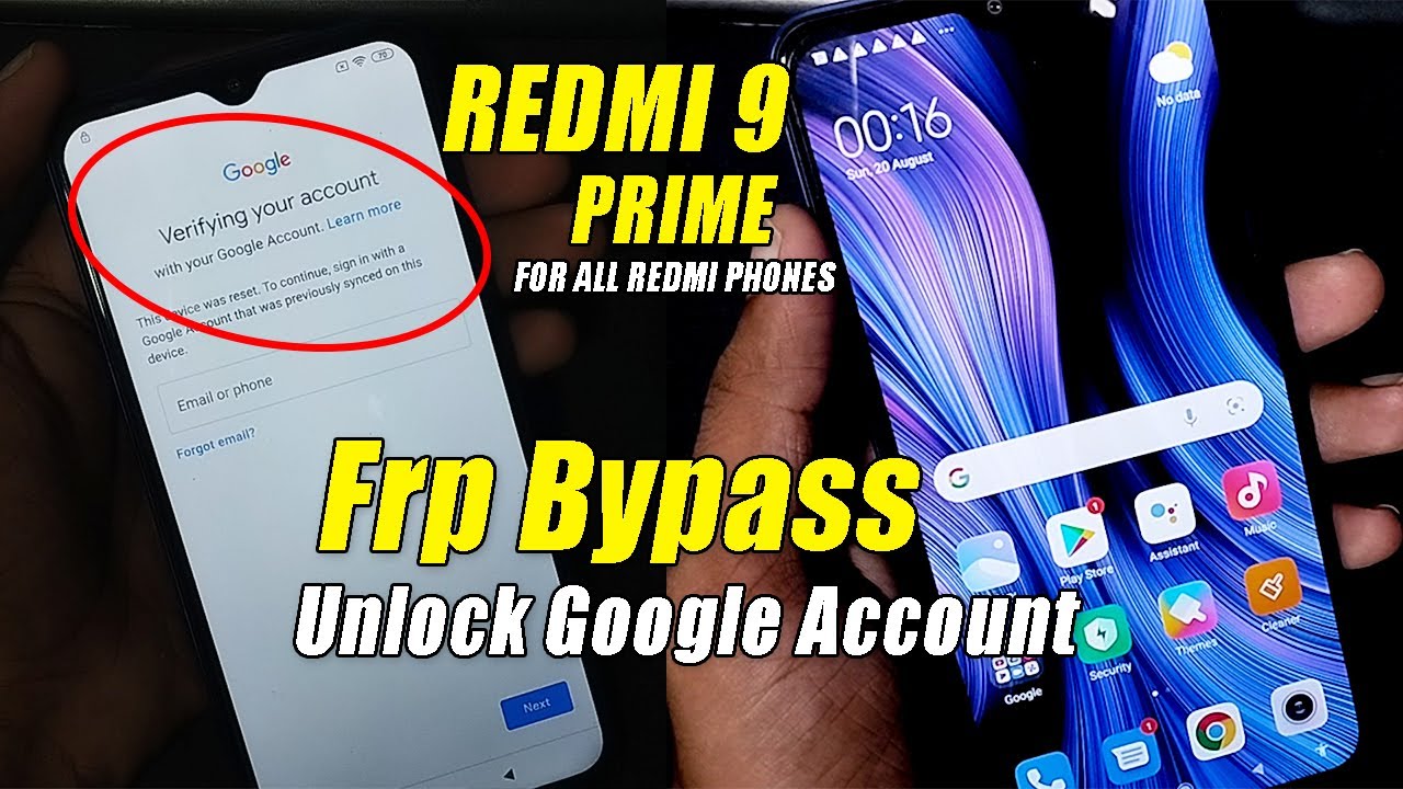Redmi 9 Prime Frp Bypass Unlock MIUI Google Account in 5 Redmi 9 Prime Frp Bypass Unlock MIUI Google Account in 5