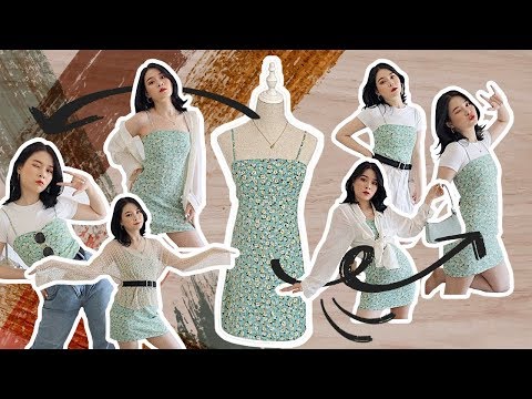 1 CHIẾC VÁY MIX THÀNH 6 BỘ ĐỒ 6 OUTFITS IN 1 DRESS | THE LIN MIX EP.01 creatorsgogreen