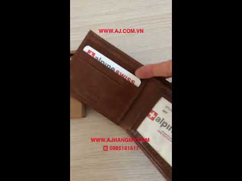 Ví nam da thật chính hãng hiệu ALPINE SWISS - Made in India