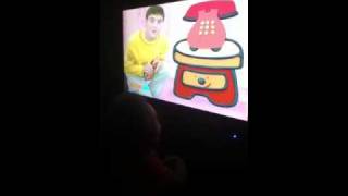 Logan Watching Blues Clues