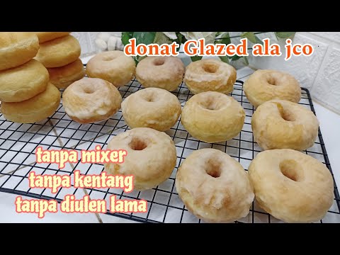 SUPER LEMBUT!! GLAZED DONUTS ALA JCO TEMAN NGOPI PALING ENAK || DENGAN BAHAN EKONOMIS