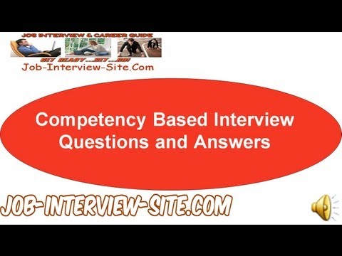 Competency Based Interview Questions And Answers
