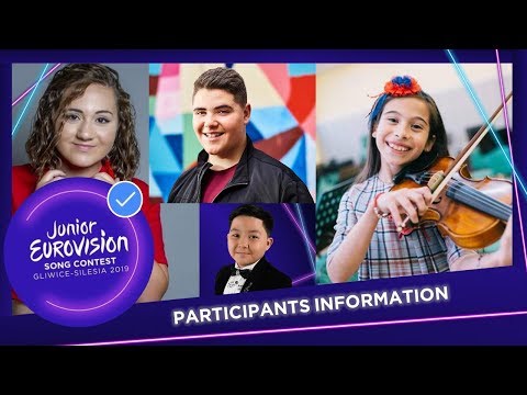 Junior Eurovision 2019 All Participants (as of August/Early September 2019)