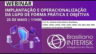 Webinar: Implantação e operacionalização da LGPD de forma prática e objetiva