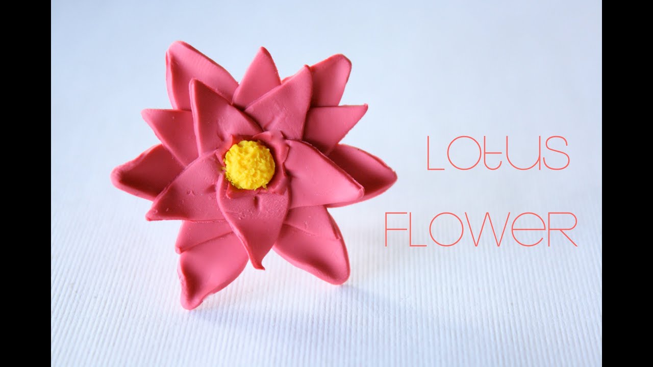 Lotus Flower Polymer Clay Ring Tutorial YouTube