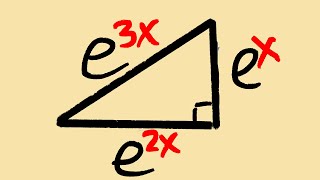 solving an exponential triangle problem