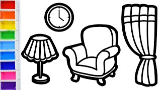 Bolalar Uchun Yashash Xonasini Qanday Chizish Mumkin. How To Draw Living Room For Kids