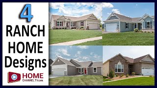 4 Charming Ranch Home Designs - (1,600 sf and Under) - Four House Tours in less than 5 minutes