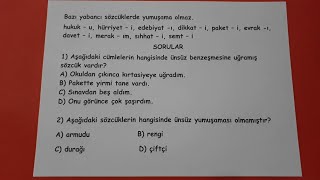 5.Sınıf Türkçe Ünsüz Benzeşmesi Ünsüz Sertleşmesi Ve Ünsüz Yumuşaması