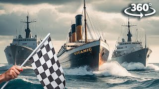 360° Vr Britannic, Titanic, And Olympic Race | Can You Survive The Iceberg And Escape? 4K Ultra Hd