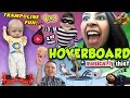 HOVERBOARD 1st TIMER w/ Mom &amp; Uncle Crusher / Trampoline Fun ...