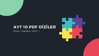 Eğitim Vadisi-Ayt 10.Pdf Diziler -2021