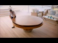 Isso sim é mesa! Mesa redonda que aumenta de tamanho!