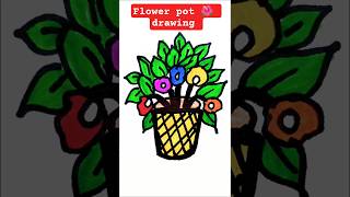 Flower Pot Drawing