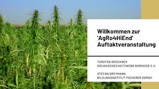 Eröffnungsrede zur Auftaktveranstaltung AgRo4HiEnd - Stefan Breymann, Bildungsinstitut Pscherer