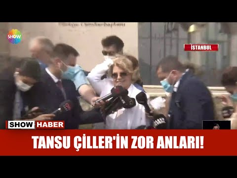 Tansu Çiller'in zor anları!