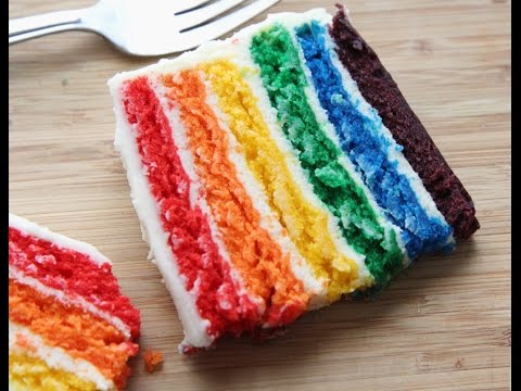 VIDEO : how to make a rainbow cake (easy, from-scratch recipe) - getgetrecipe:http://divascancook.com/easy-getgetrecipe:http://divascancook.com/easy-rainbow-getgetrecipe:http://divascancook.com/easy-getgetrecipe:http://divascancook.com/ea ...