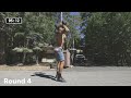 Dumbbell Thruster Farmer Carry WOD Demo: 221020