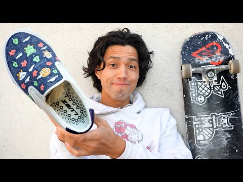 Skating My Custom Vans Shoes For The First Time!