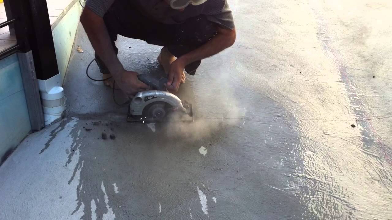 Easy Way To Cut concrete pavement - YouTube