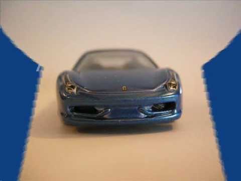 Hot Wheels Awesome Cars Ferrari 458 Italia Blue 